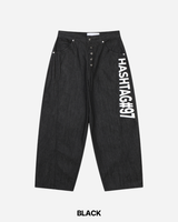 Hash Lettering Denim Pants