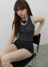 [MADE] Koki Dot Holter Sleeveless