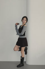 [MADE] Ray, U-neck rib long sleeve T-shirt