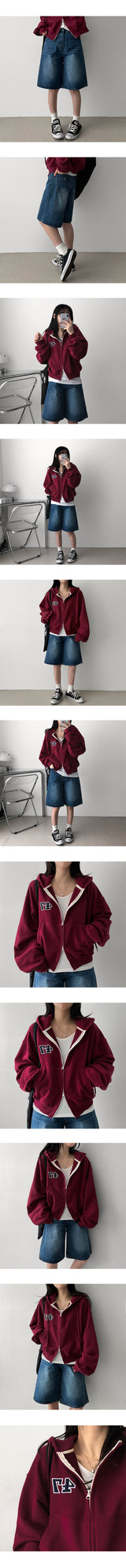 Four nits  back pocket denim shorts