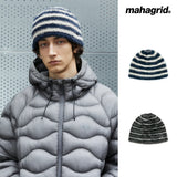 HAIRY STRIPE BEANIE_NAVY