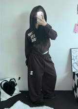 ストリートパッチフーディージップアップ🤎🤍🖤3COLOR