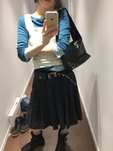 【即日発送】YWD PLAID PLEATS SKIRT + BELT (3color)