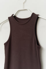 (W) Bean Ribbed Sleeveless