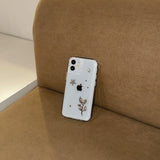 [MADE]フラワー&リーフレジンiPhoneケース