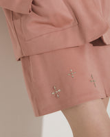 FAUX SUEDE STUDS MINI SKIRT [PINK]