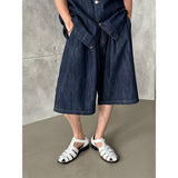 [SET UP] String denim bermuda pants (2color)