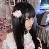フルッフィーヘアクリップ リボンエンジェル（ホワイト）
