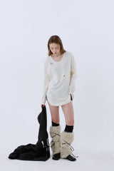 ULTRA WARM LONG T-SHIRT_IVORY