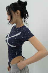 (Copy of) FLORAL LACE BODYSUIT _ NAVY