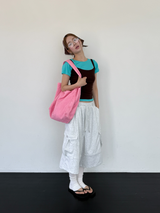 pastel canvas washing bag