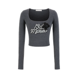 13DE MARZO Sequin Logo Tight Top