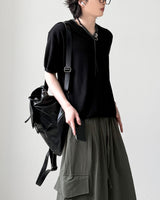 Mary V-neck Half Knit 