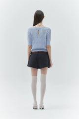 KIRSH PLAIN BACK HOLE POINT KNIT - SKY  