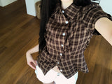Ennya Check Roll-Up Short-Sleeve Shirt