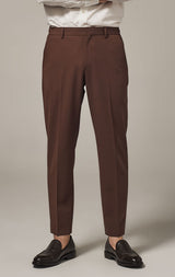 サイドバンディングクロップテーパードスラックス