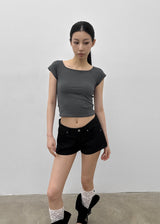 [MADE] Beyrn Two-Way Cap Sleeve Short Sleeve Tee