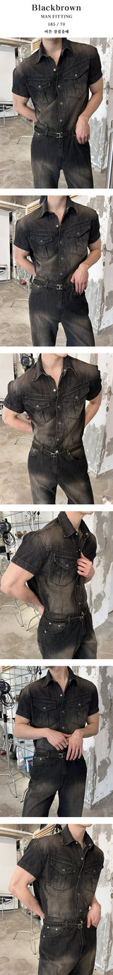 [MUSCLE FIT] Cool ever western pocket shirts(3color)