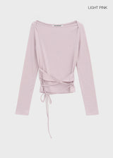 [MADE] Fullon Strap Boat-Neck Long-Sleeve T-Shirt
