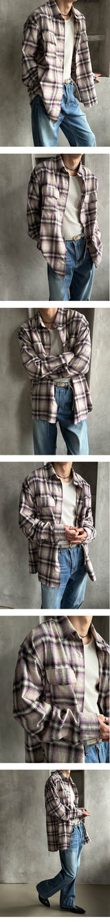 [F/W] カッティングチェックツーポケットシャツ (3color)