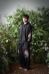 ペイズリーEMB. H-T スウェットパンツ (Black)