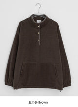 [unisex] Baldeto Brushed Color Matching Fleece Sweatshirt