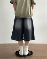 Tin Washed Bermuda Denim Pants