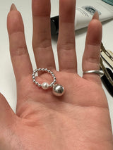 [925silver] Big ball ring