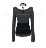 Dani Ruffle Layered Halter Long Sleeve