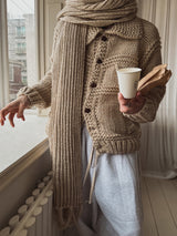 [wool20%] エリーボカシハンドメイドニットカーディガン