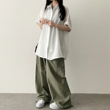Roa Baslock Nylon Cargo Wide Pants
