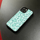 [MADE][Glass Bumper Case] Heart Leopard Drawing Case ⋆ Mint