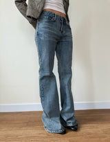 texture flare low jeans