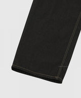 [Non-fade] Twist embroidered wide denim pants