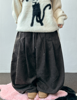 キュリタッピングトラックベルベットバルーンツータックバルーンパンツ 🤎🖤 3 カラーズ