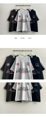 ランニュースポーティーカラー半袖Tシャツ (3 colors)