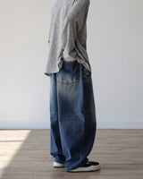 BLOWN WIDE DENIM PANTS