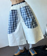 Bodi Check Pocket Keyring Cotton Bermuda Shorts 3color