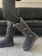 Moufee Fur-Lined Belted Long Ugg Boots