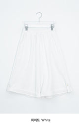 Fleur Wide Roll-up Banding Bermuda Pants