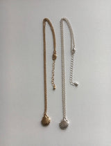 Matt antique shell long necklace