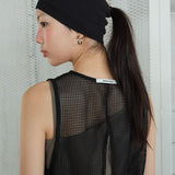 メッシュネットスリーブレス black