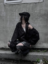 [unisex] サマークールシースルーフードジップアップ (2color)