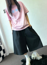 スリー サン タトゥー レタリング オーバーサイズドTシャツ 3カラー