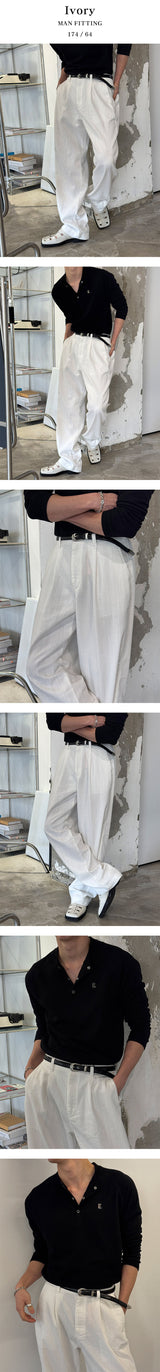 [S/S] Linen half banding pants(2color)