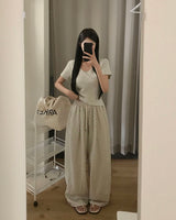 [MADE] Dot, Pintack Wide Pants