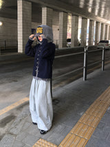 ピノクロップリブボタンカーディガン (5c)
