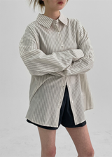 [MADE] Sedibe Loose Fit Striped Shirt