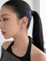 [IZNA Mai Earrings] コズミックミネラルピアス - Silver Color