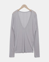 Kazel Deep V-Neck Long-Sleeve T-Shirt